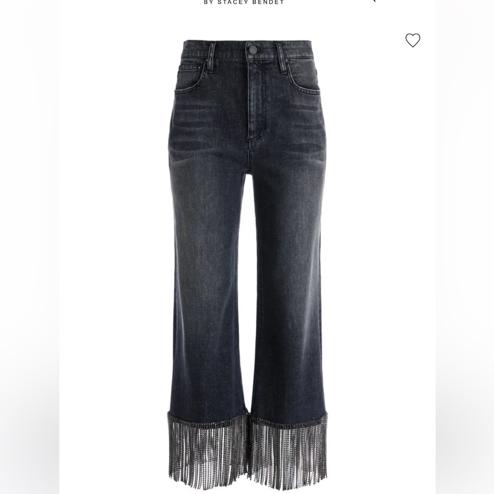 Alice + Olivia ~ Amazing Crystal Fringe Hem Jean